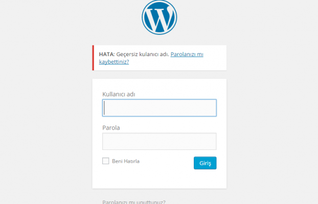 WordPress Admin şifresini unuttum