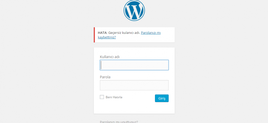 WordPress Admin şifresini unuttum